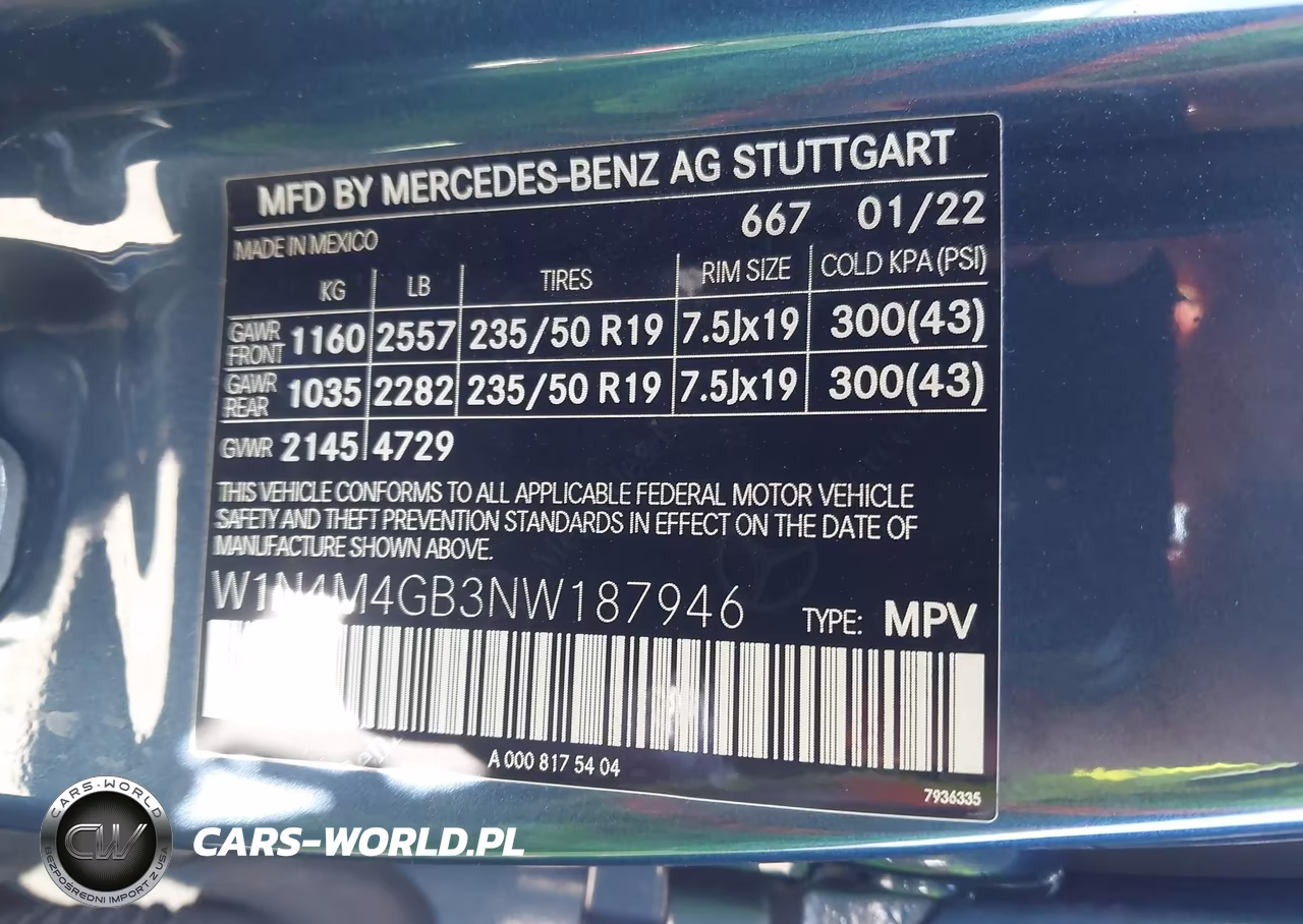 2022 Mercedes-Benz Glb 250 VIN:W1N4M4GB3NW187946 - 9