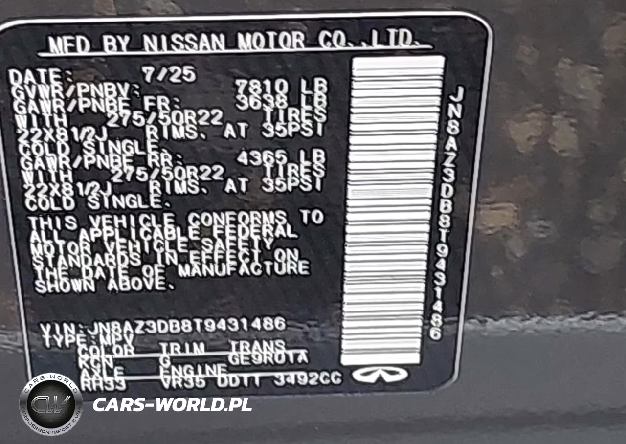 2026 Infiniti Qx80 Sport Awd VIN:JN8AZ3DB8T9431486 - 9