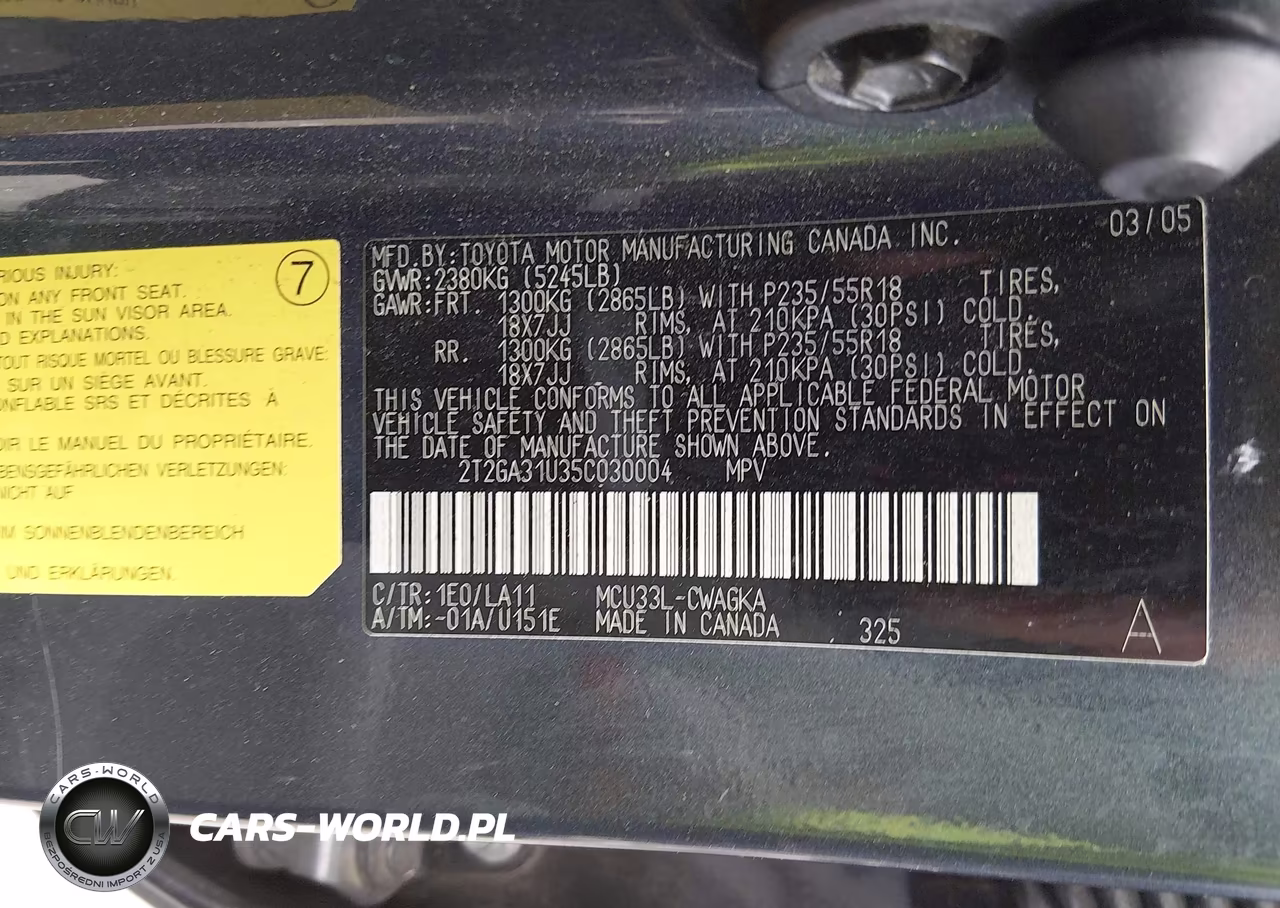 2005 Lexus Rx 330 VIN:2T2GA31U35C030004 - 9