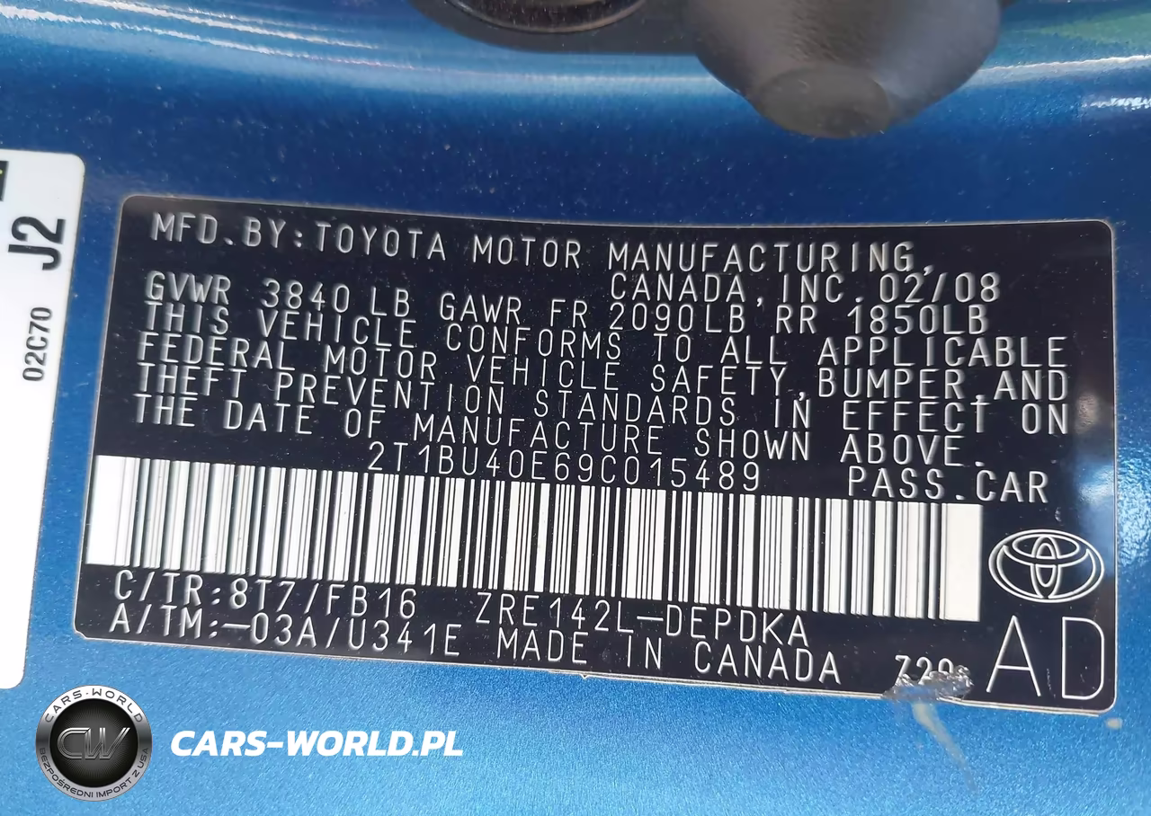 2009 Toyota Corolla Le VIN:2T1BU40E69C015489 - 9
