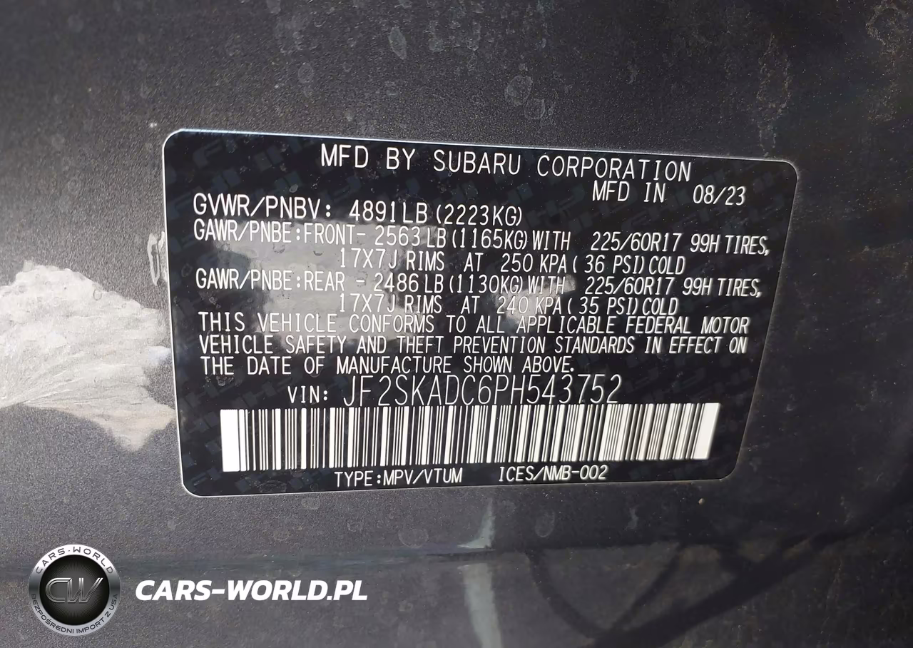 2023 Subaru Forester Premium VIN:JF2SKADC6PH543752 - 9
