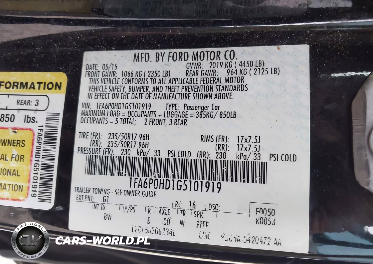 2016 Ford Fusion Se VIN:1FA6P0HD1G5101919 - 9