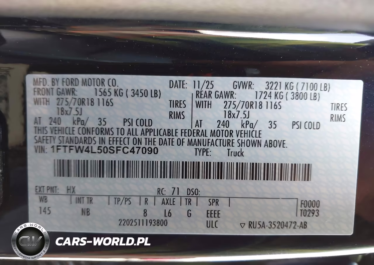2025 Ford F-150 Tremor VIN:1FTFW4L50SFC47090 - 9