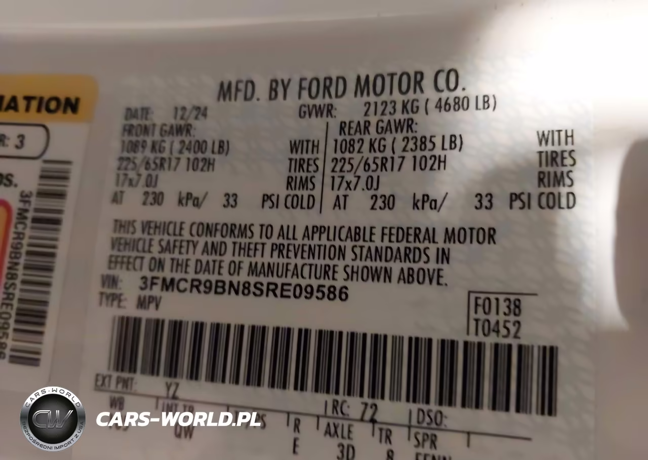 2025 Ford Bronco Sport Big Bend VIN:3FMCR9BN8SRE09586 - 9