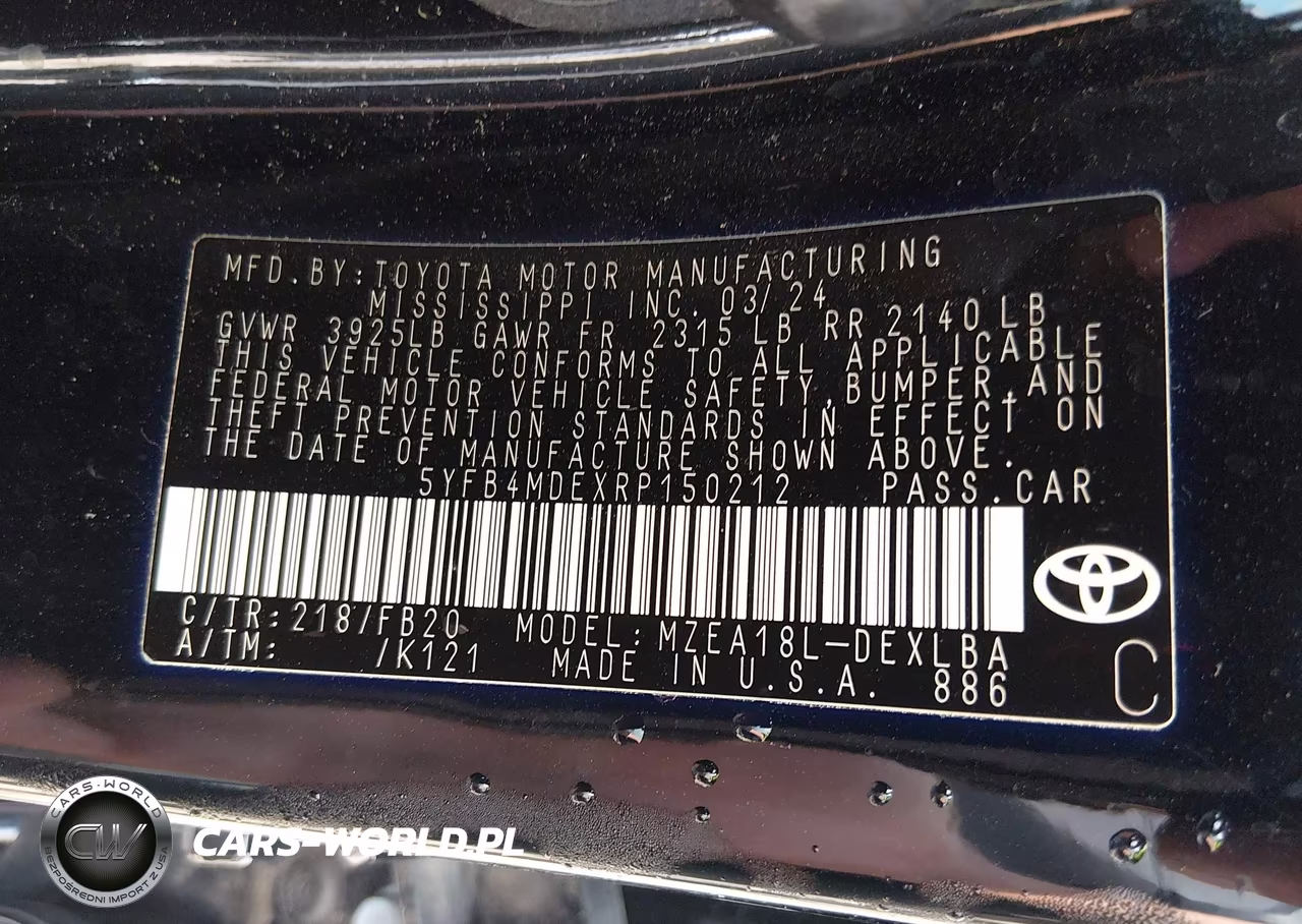 2024 Toyota Corolla Le VIN:5YFB4MDEXRP150212 - 9