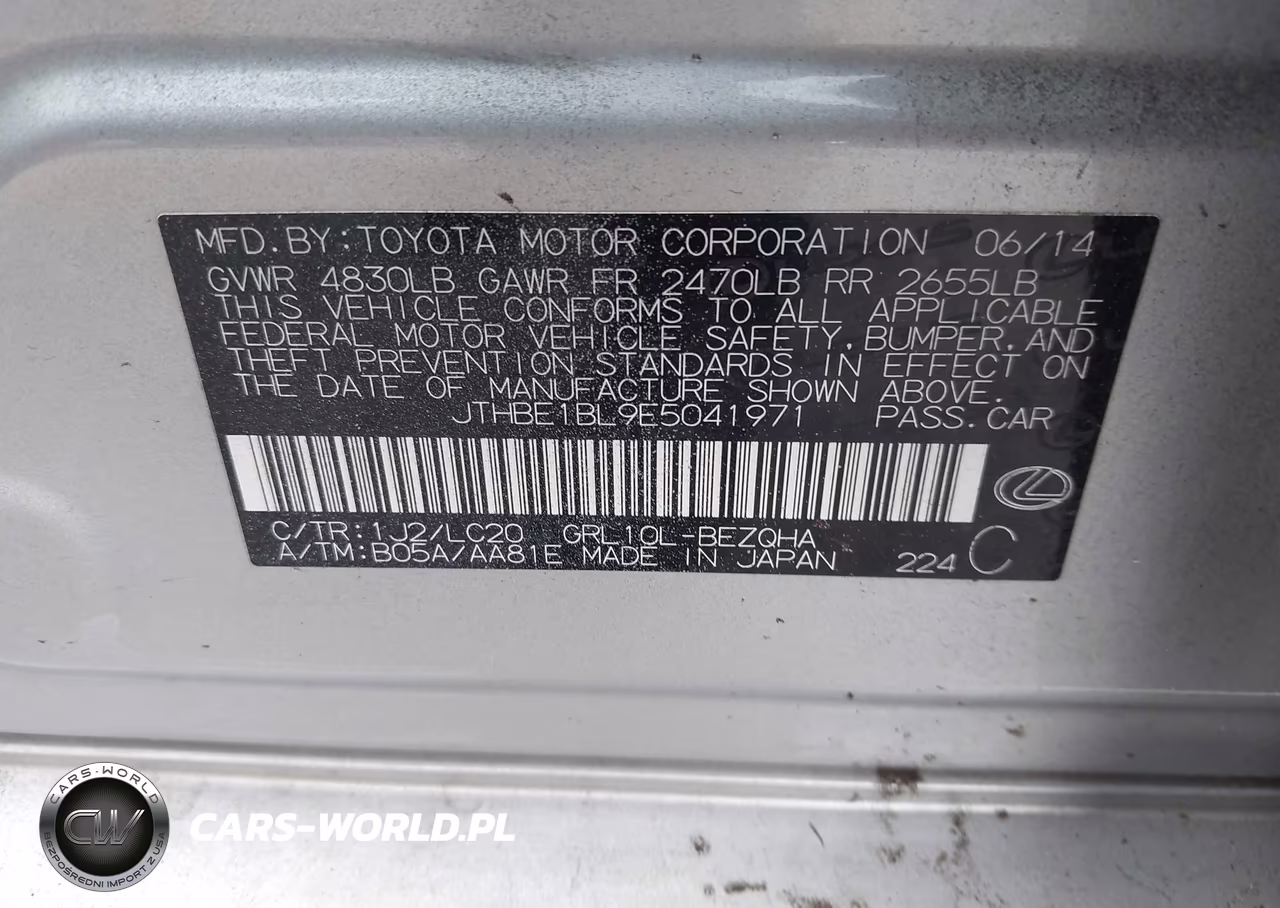 2014 Lexus Gs 350 VIN:JTHBE1BL9E5041971 - 9