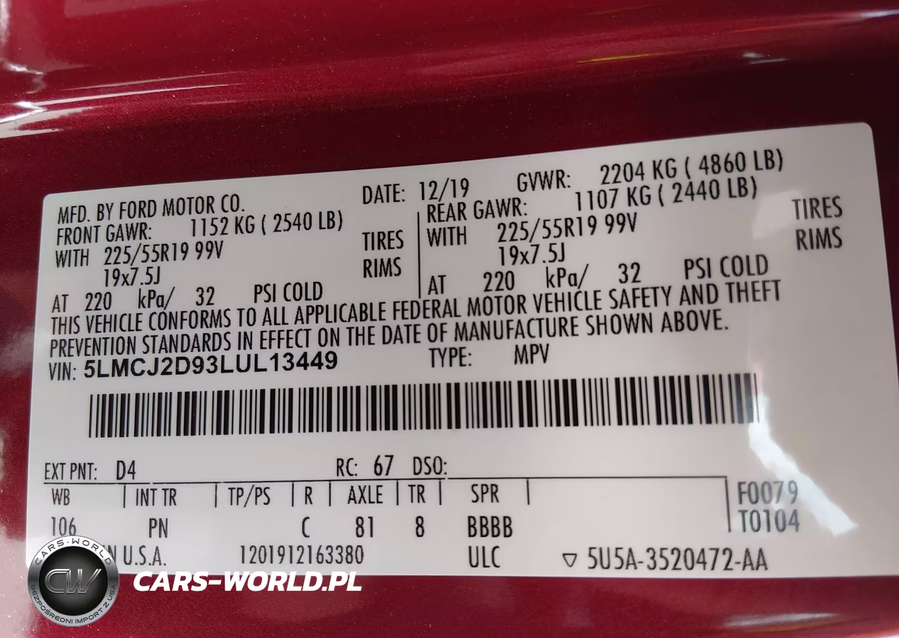 2020 Lincoln Corsair Reserve VIN:5LMCJ2D93LUL13449 - 9