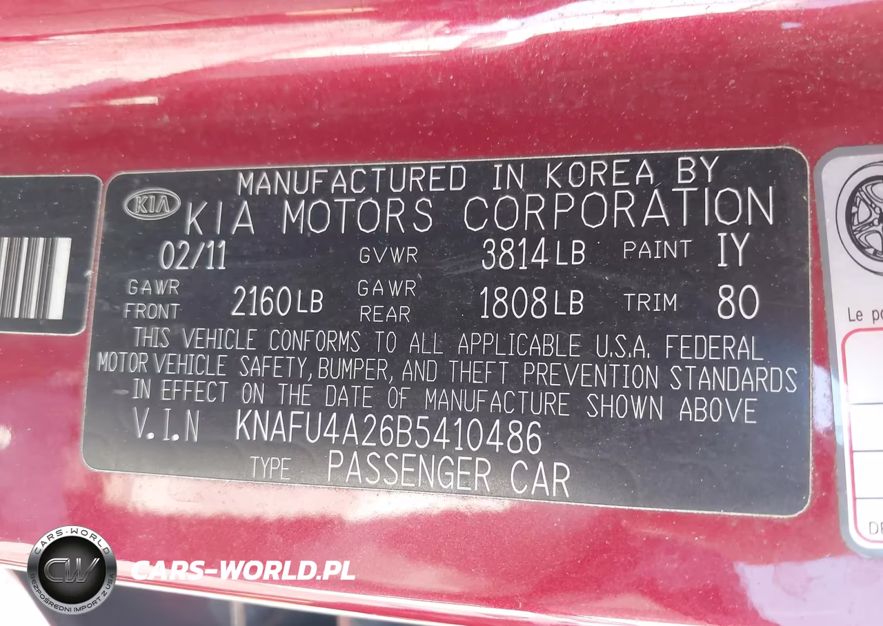 2011 Kia Forte Ex VIN:KNAFU4A26B5410486 - 9