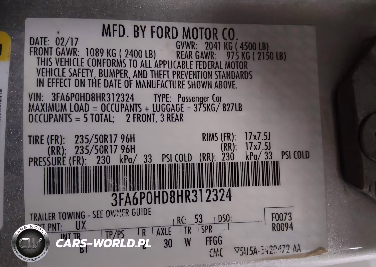 2017 Ford Fusion Se VIN:3FA6P0HD8HR312324 - 9