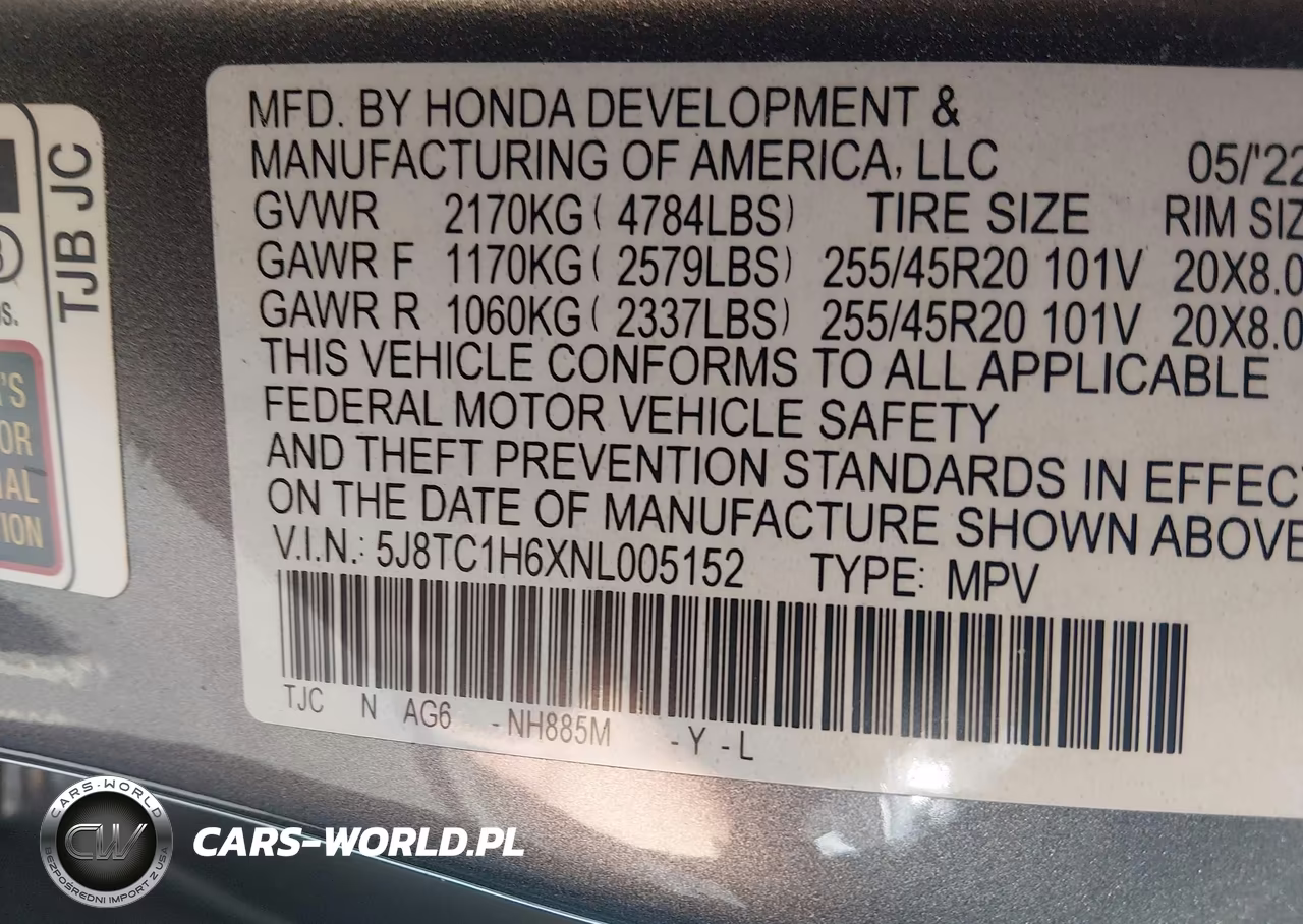 2022 Acura Rdx A-Spec Package VIN:5J8TC1H6XNL005152 - 9