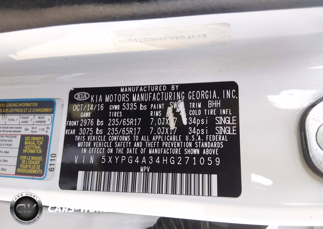 2017 Kia Sorento 2.4L Lx VIN:5XYPG4A34HG271059 - 9