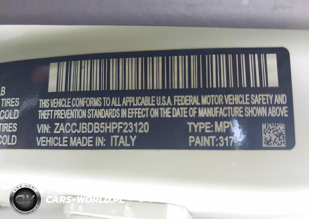 2017 Jeep Renegade Limited 4X4 VIN:ZACCJBDB5HPF23120 - 9