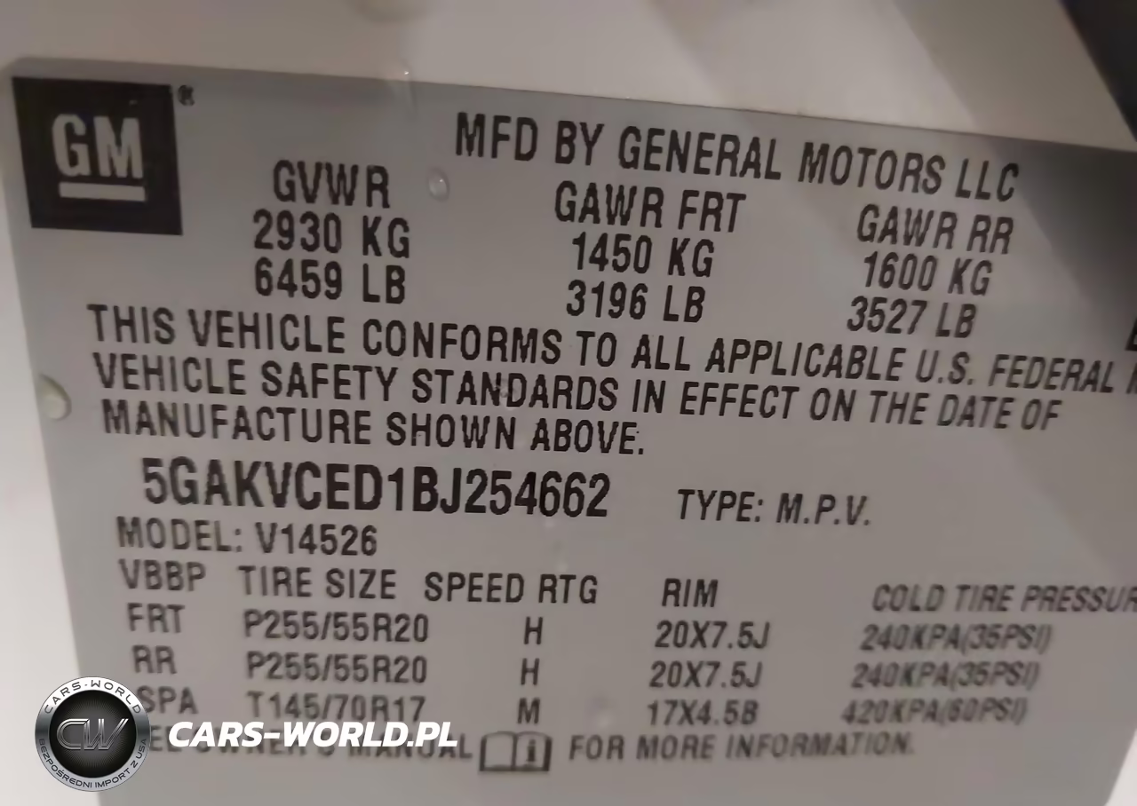 2011 Buick Enclave 2Xl VIN:5GAKVCED1BJ254662 - 9