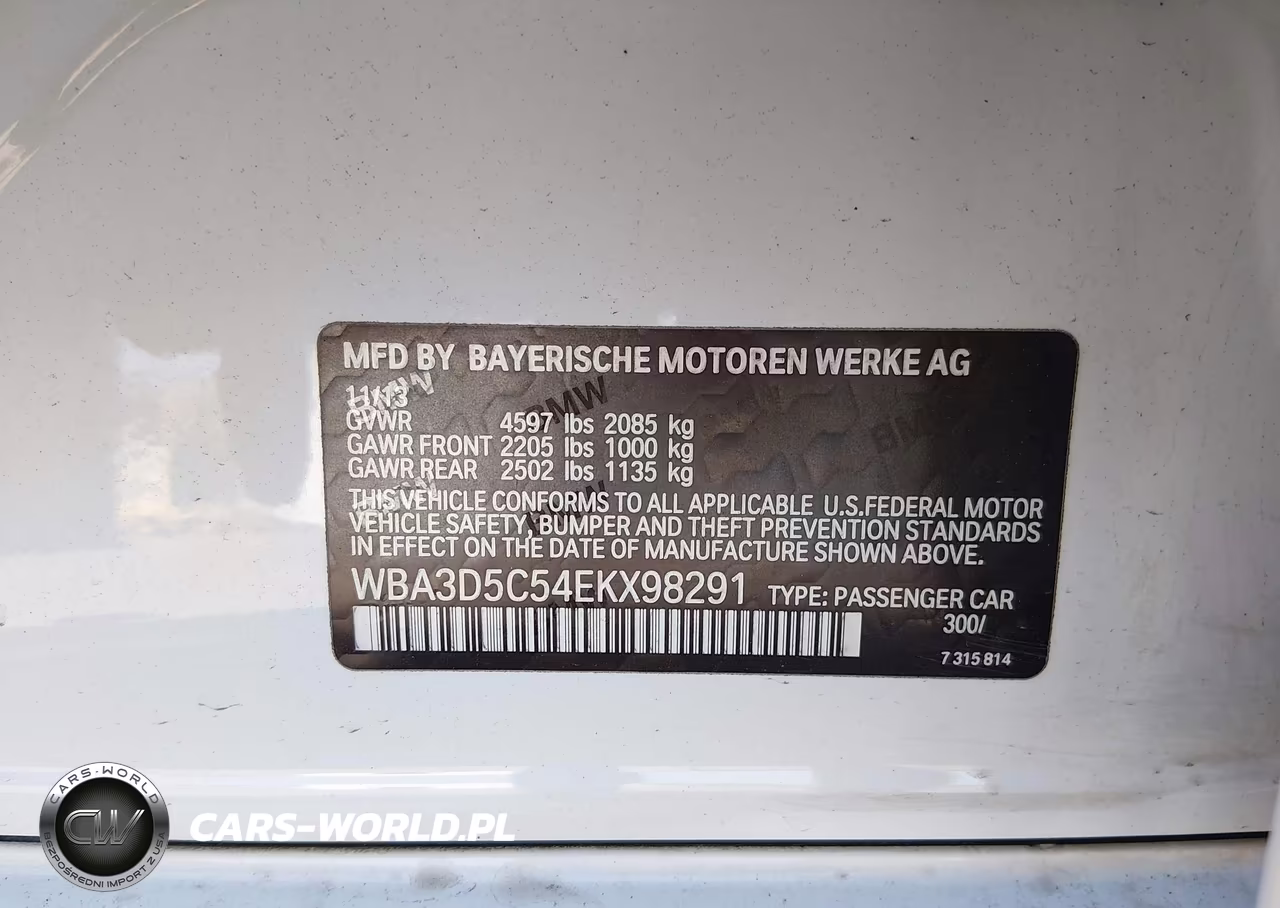 2014 BMW 328D xDrive VIN:WBA3D5C54EKX98291 - 9
