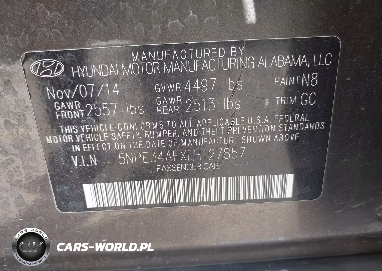 2015 Hyundai Sonata Sport VIN:5NPE34AFXFH127857 - 9