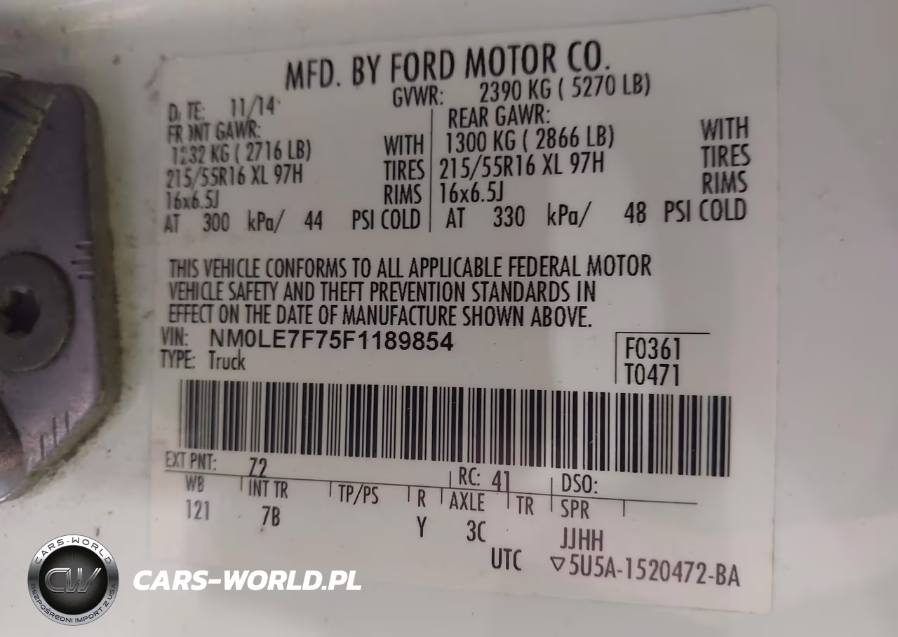 2015 Ford Transit Connect Xlt VIN:NM0LE7F75F1189854 - 9