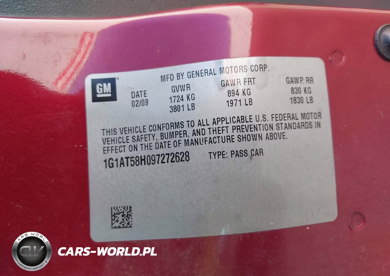 2009 Chevrolet Cobalt Lt VIN:1G1AT58H097272628 - 9