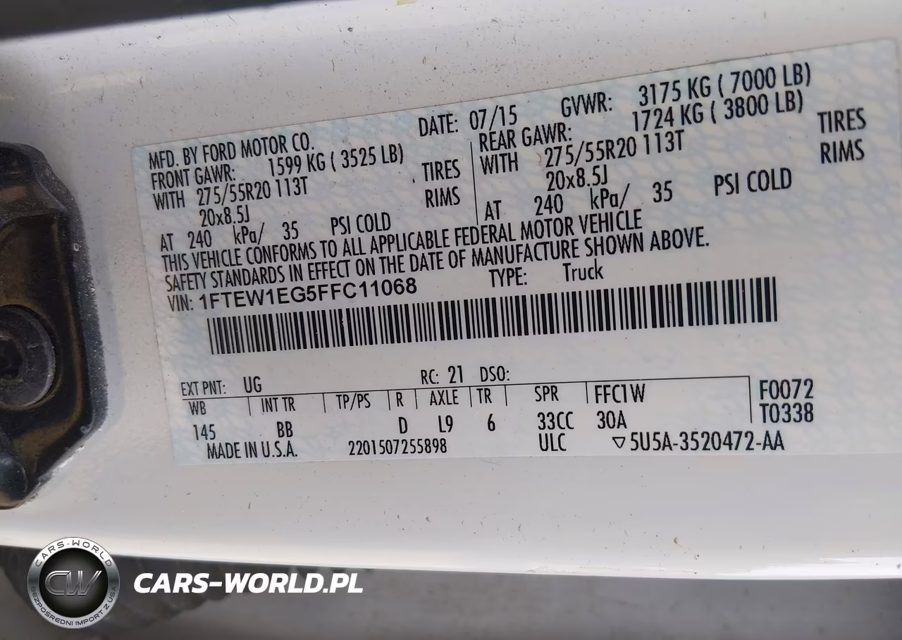 2015 Ford F-150 Platinum VIN:1FTEW1EG5FFC11068 - 9