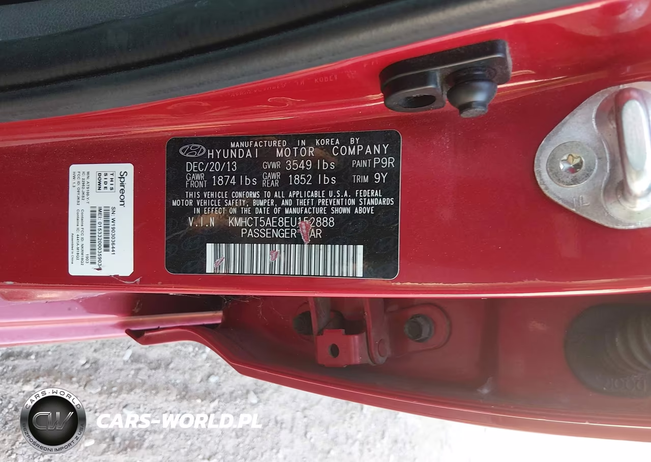 2014 Hyundai Accent Gs VIN:KMHCT5AE8EU152888 - 9