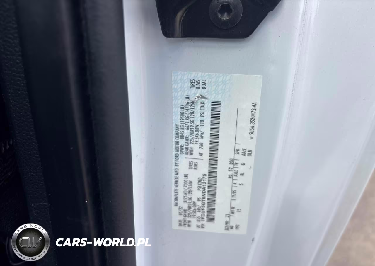 2022 Ford F-550 Chassis Xl VIN:1FDUF5GT9NDA13175 - 10