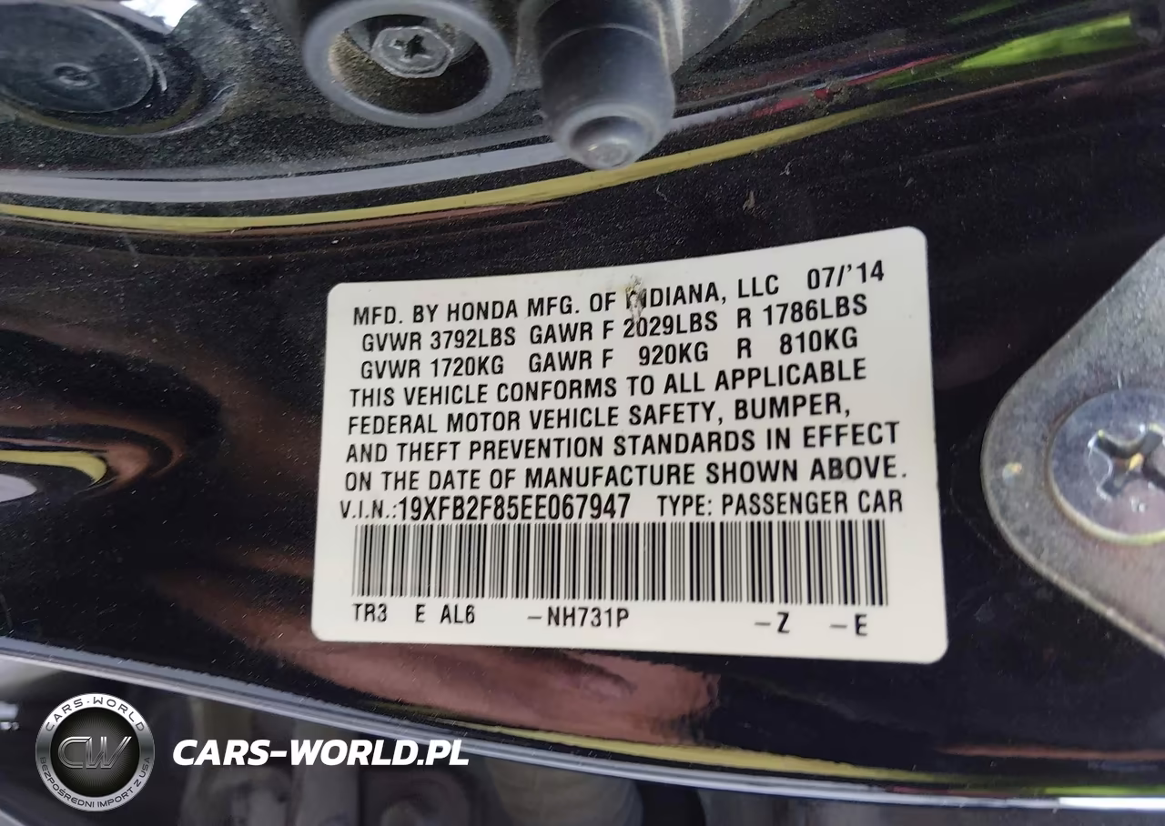 2014 Honda Civic Ex VIN:19XFB2F85EE067947 - 9