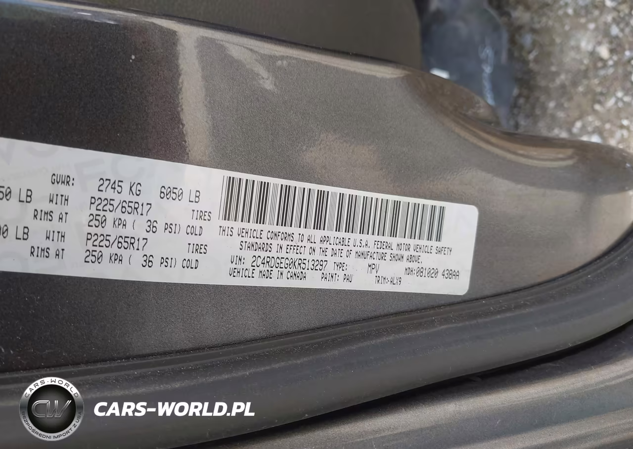 2019 Dodge Grand Caravan Gt VIN:2C4RDGEG0KR513297 - 9