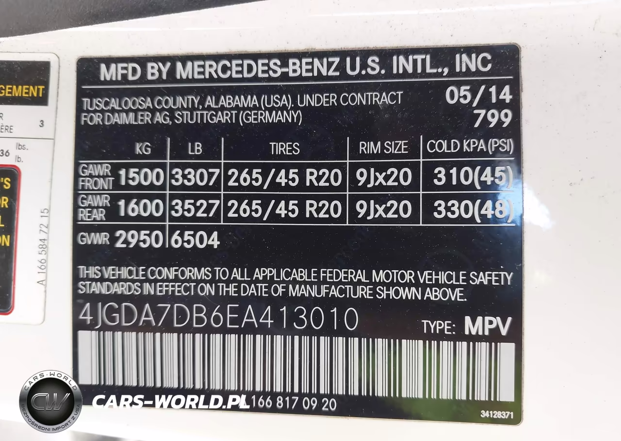 2014 Mercedes-Benz Ml 550 4Matic VIN:4JGDA7DB6EA413010 - 9