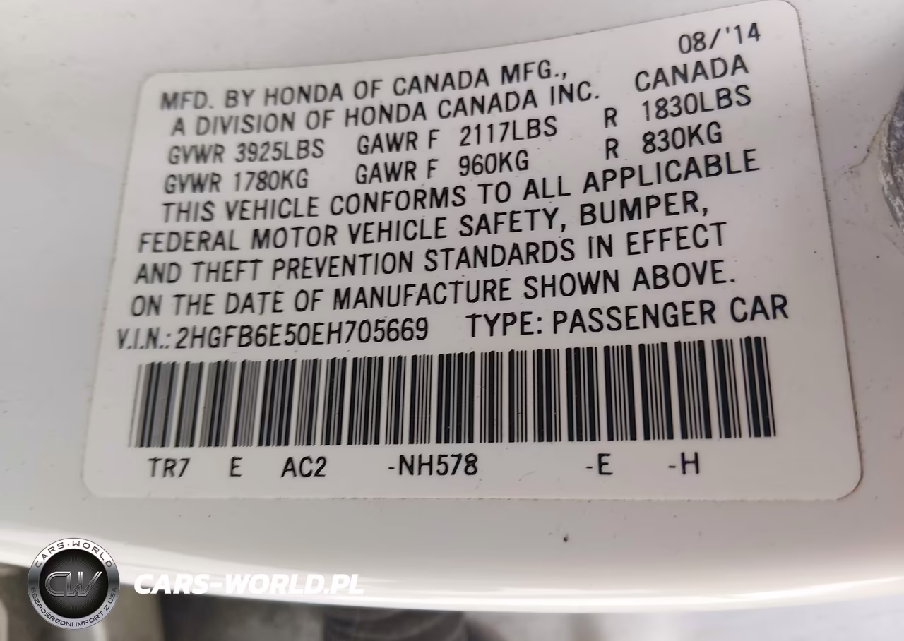 2014 Honda Civic Si VIN:2HGFB6E50EH705669 - 9