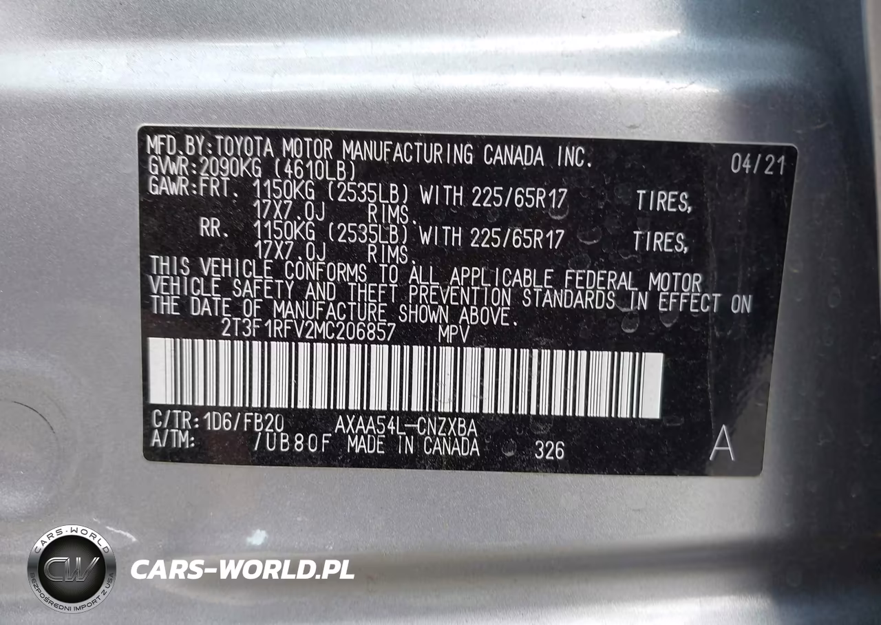 2021 Toyota Rav4 Le VIN:2T3F1RFV2MC206857 - 9