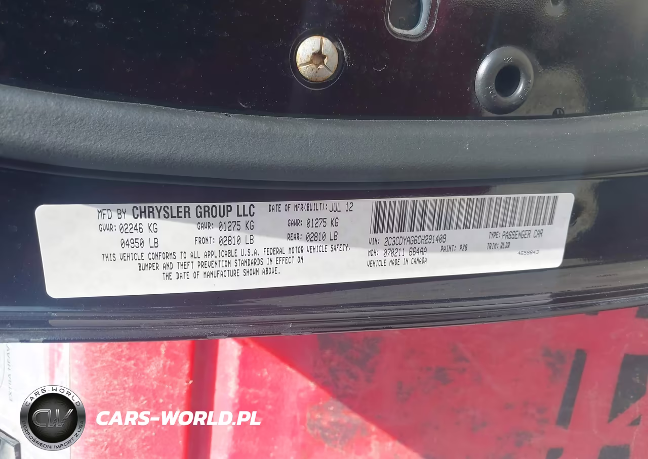 2012 Dodge Challenger Sxt VIN:2C3CDYAG6CH291409 - 9