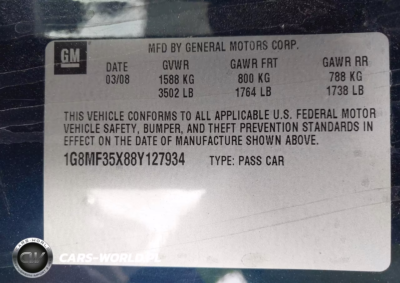 2008 Saturn Sky Red Line VIN:1G8MF35X88Y127934 - 9