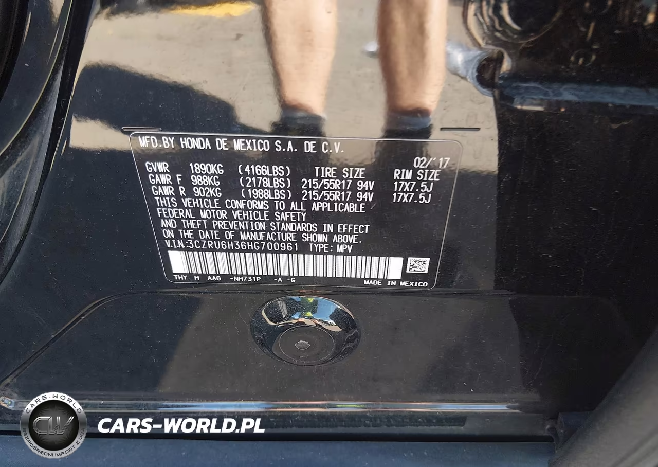 2017 Honda Hr-V Lx VIN:3CZRU6H36HG700961 - 9
