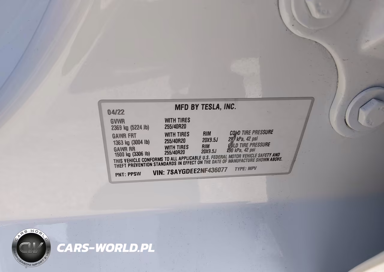 2022 Tesla Model Y Long Range Dual Motor All-Wheel Drive VIN:7SAYGDEE2NF436077 - 9
