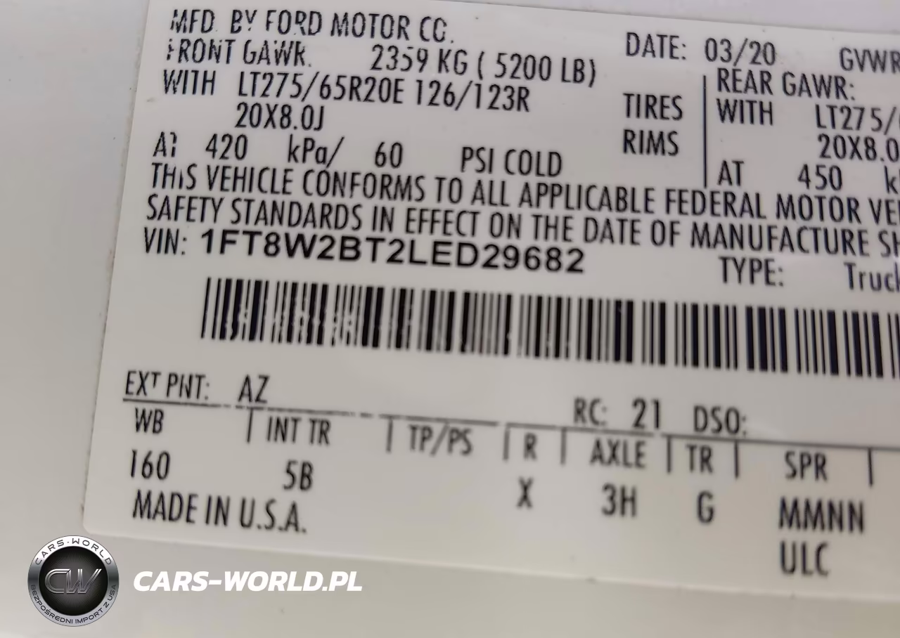 2020 Ford F-250 Lariat VIN:1FT8W2BT2LED29682 - 9
