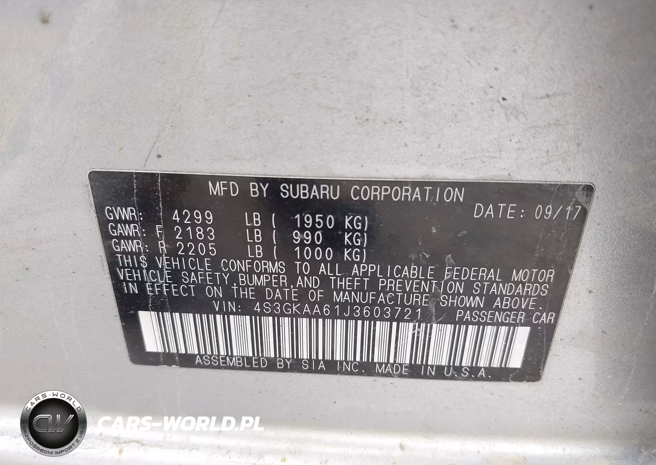 2018 Subaru Impreza 2.0I VIN:4S3GKAA61J3603721 - 9