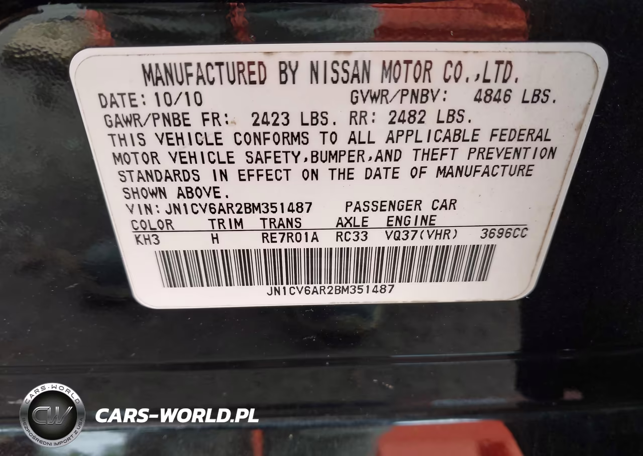 2011 Infiniti G37X VIN:JN1CV6AR2BM351487 - 9