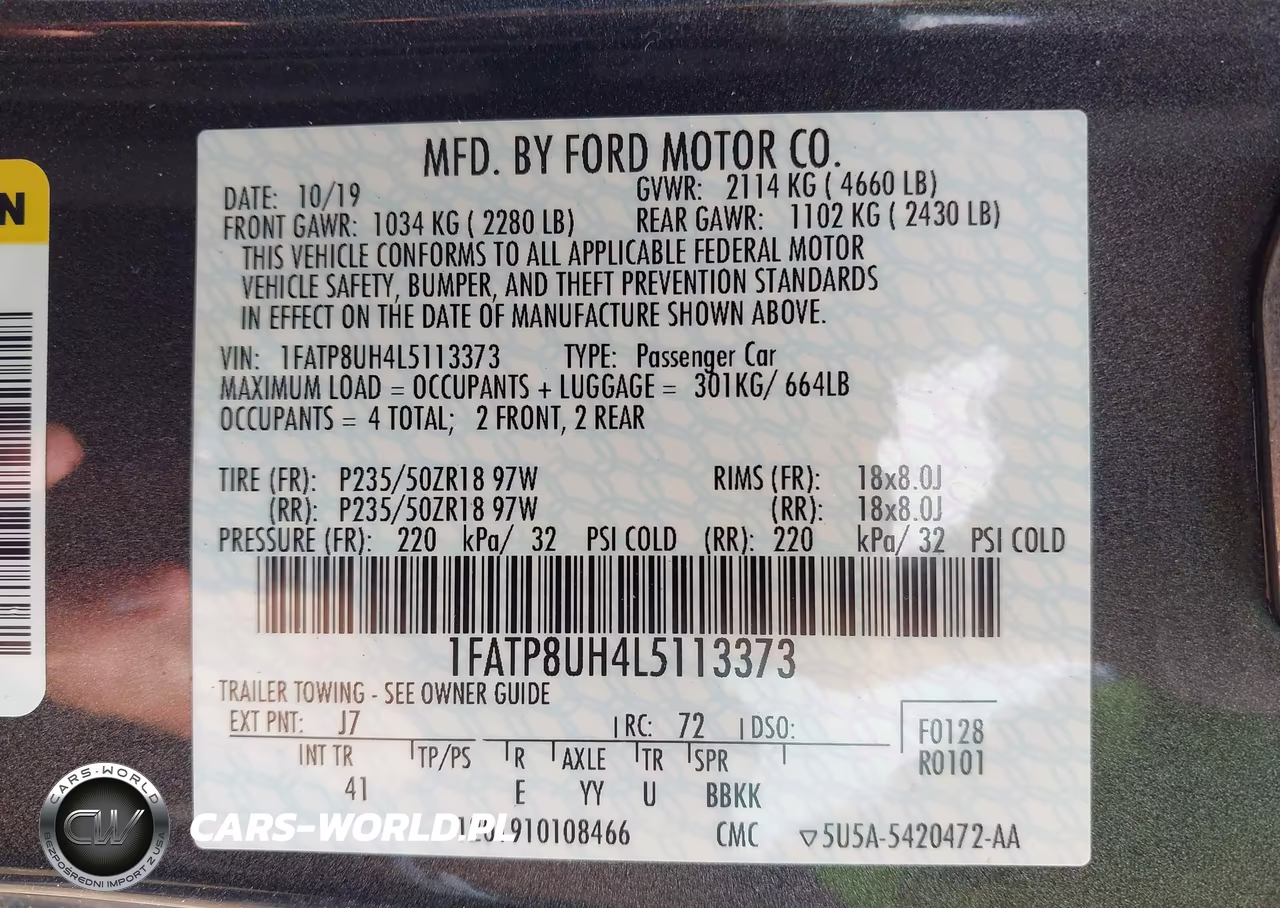 2020 Ford Mustang Ecoboost Premium VIN:1FATP8UH4L5113373 - 9