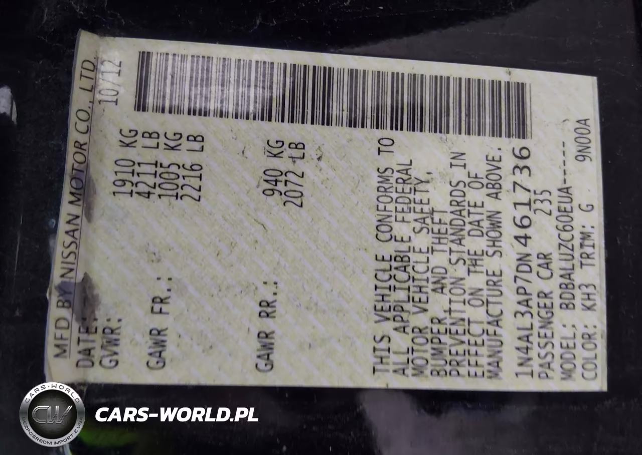 2013 Nissan Altima 2.5 Sv VIN:1N4AL3AP7DN461736 - 9