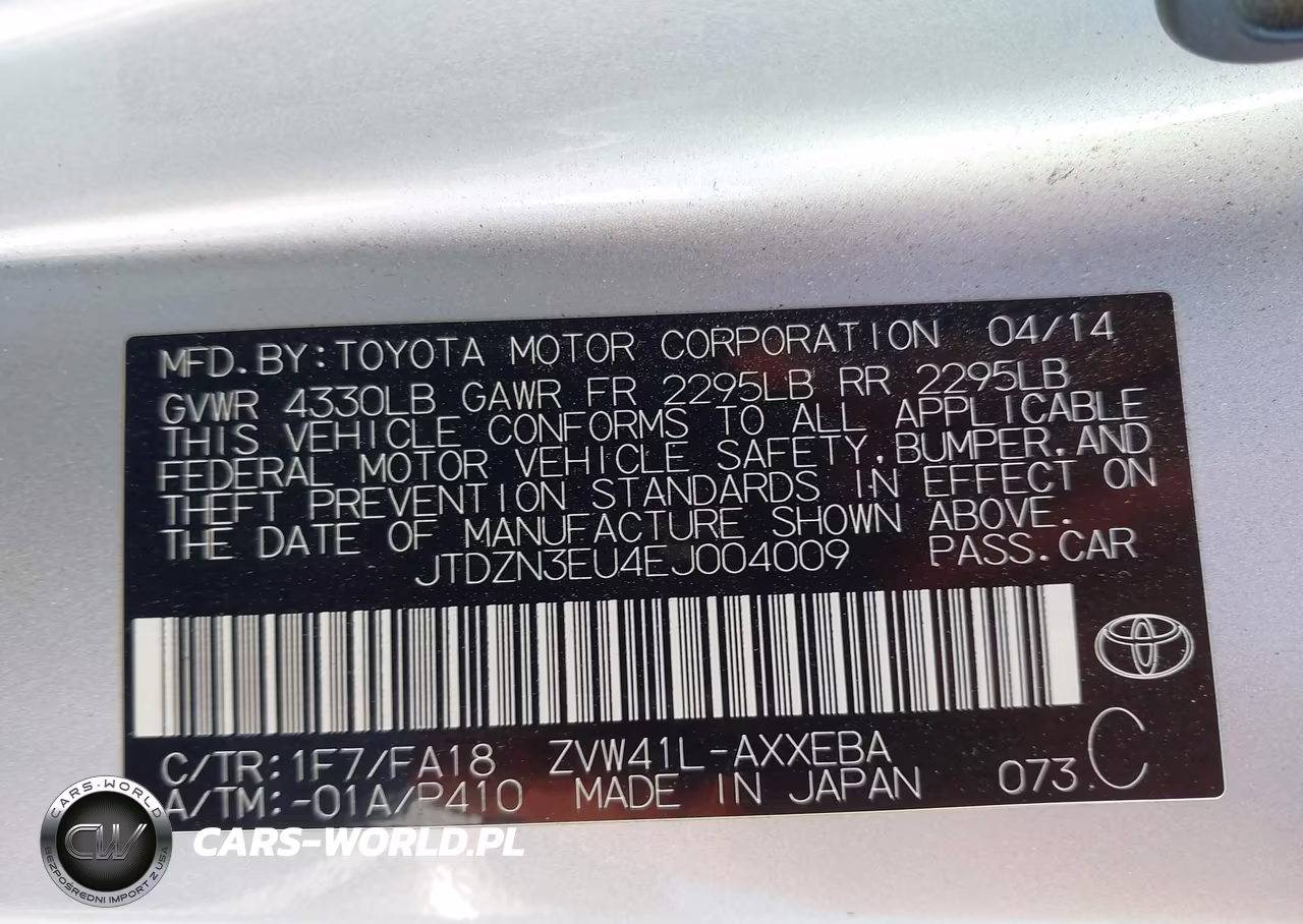 2014 Toyota Prius V Two VIN:JTDZN3EU4EJ004009 - 9
