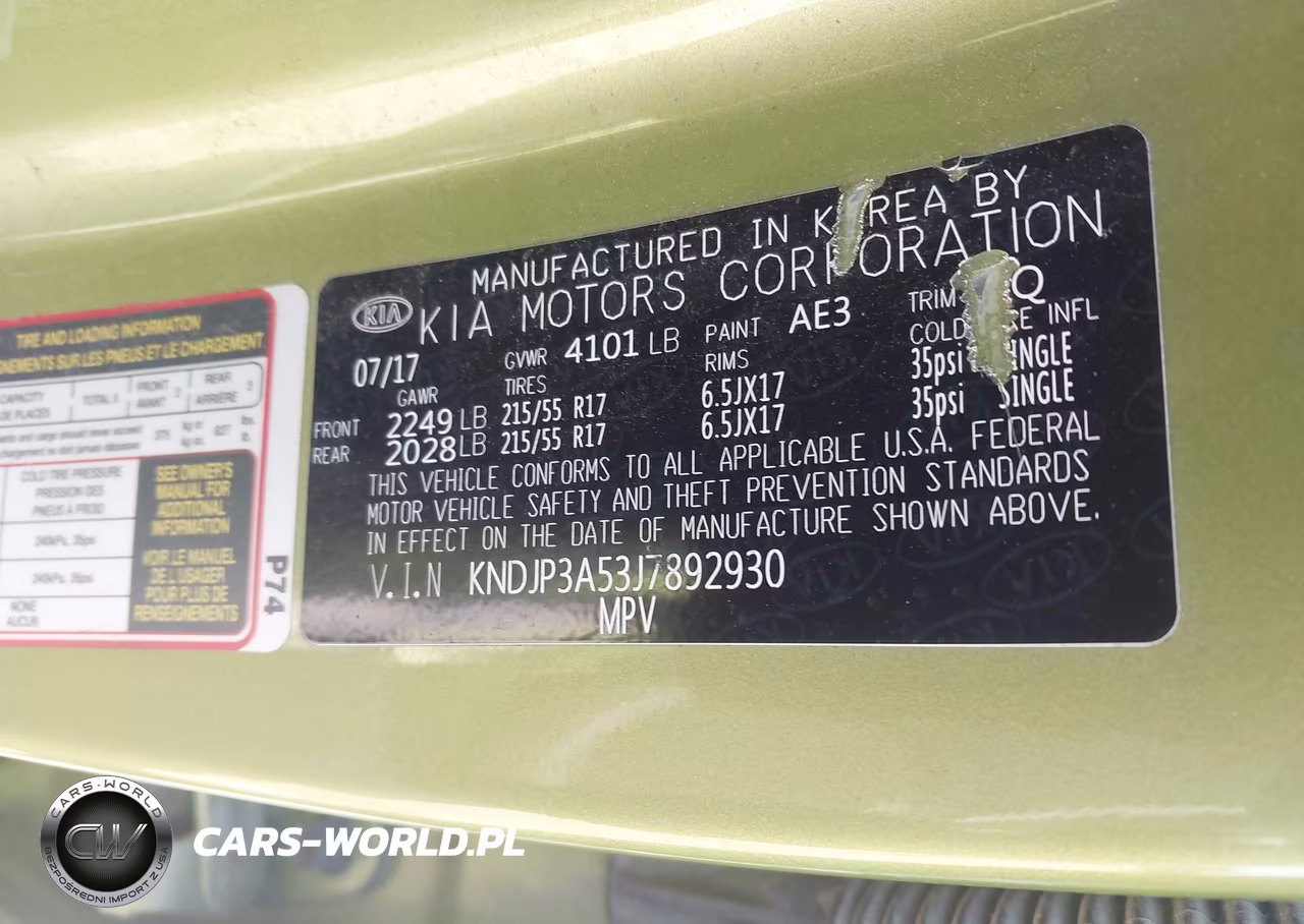 2018 Kia Soul + VIN:KNDJP3A53J7892930 - 9