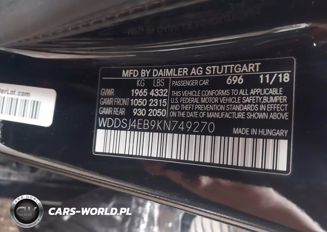 2019 Mercedes-Benz Cla 250 VIN:WDDSJ4EB9KN749270 - 9