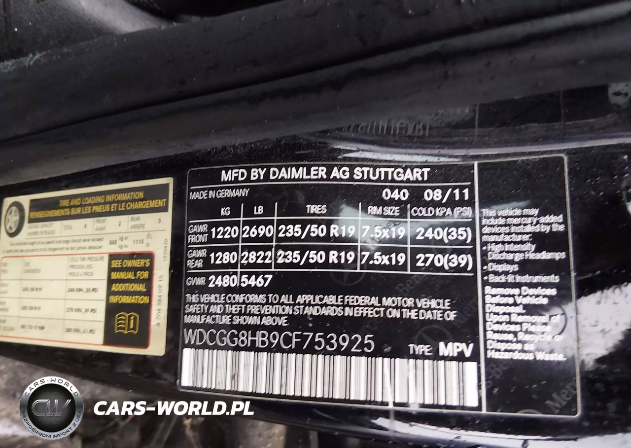 2012 Mercedes-Benz Glk 350 4Matic VIN:WDCGG8HB9CF753925 - 9