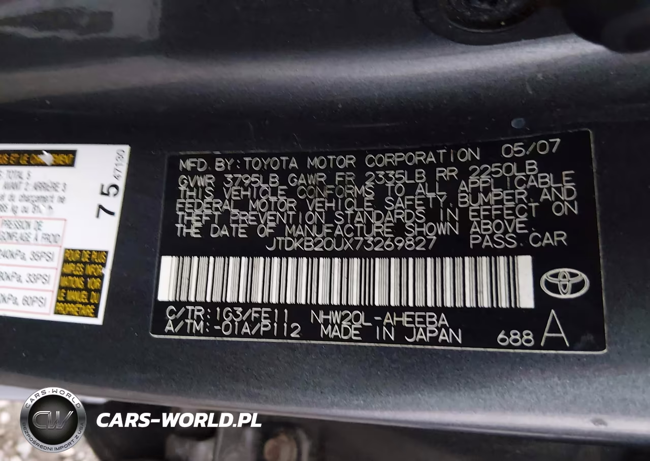 2007 Toyota Prius VIN:JTDKB20UX73269827 - 9