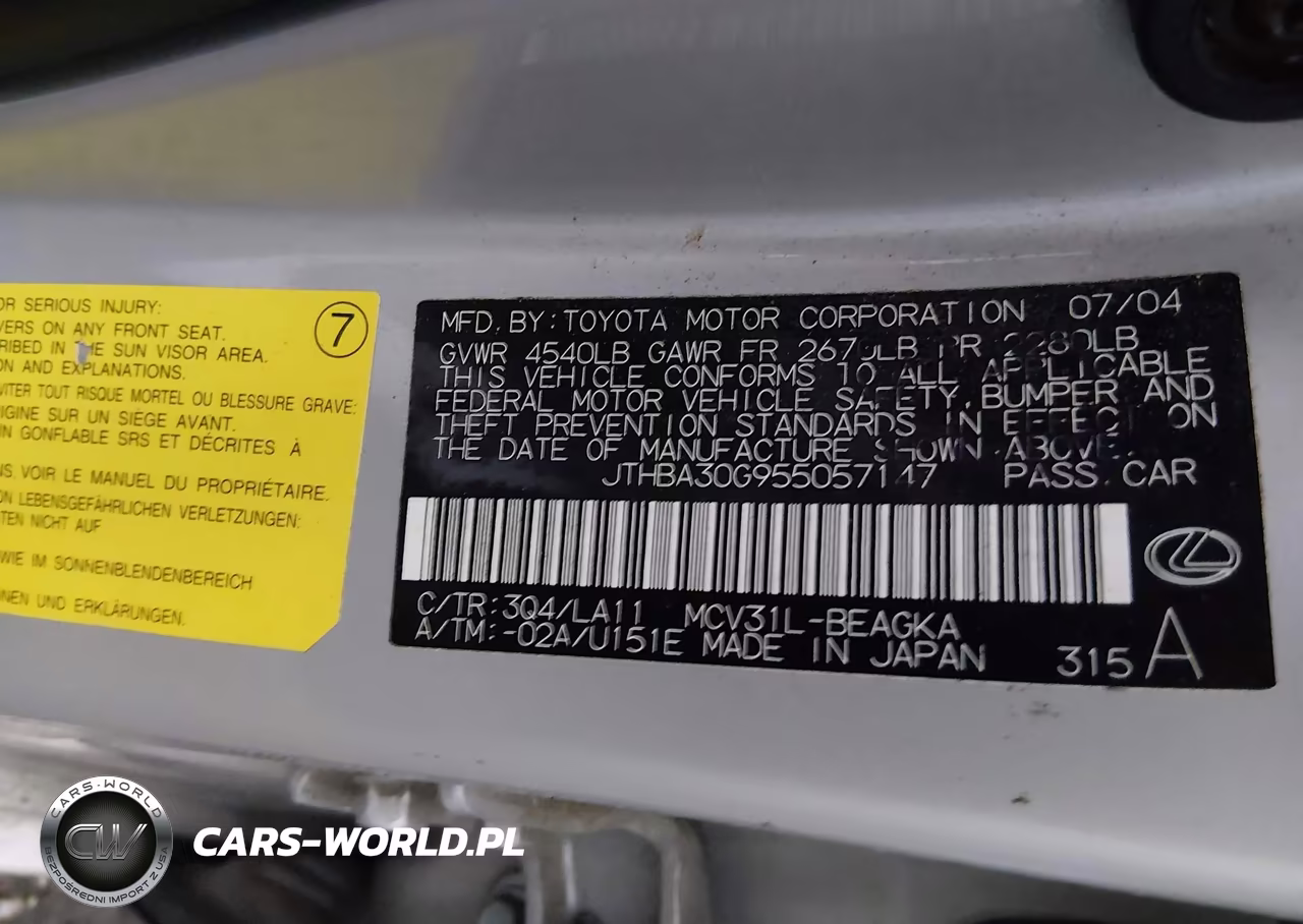 2005 Lexus Es 330 VIN:JTHBA30G955057147 - 9