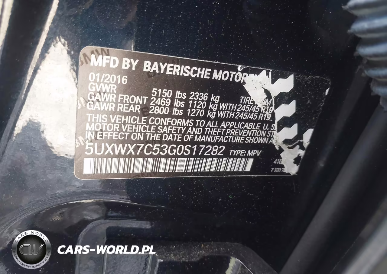 2016 BMW X3 xDrive35I VIN:5UXWX7C53G0S17282 - 9