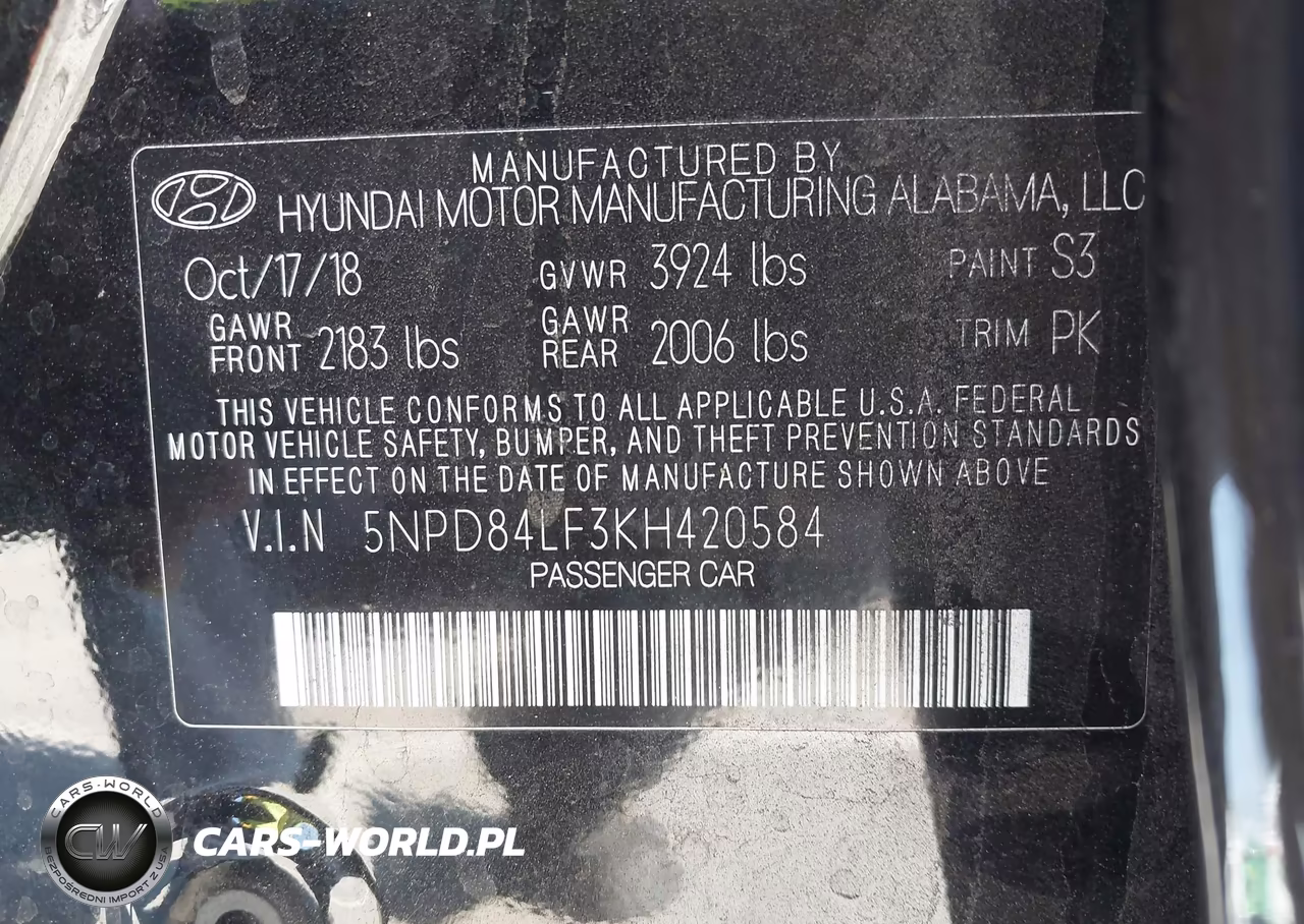 2019 Hyundai Elantra Limited VIN:5NPD84LF3KH420584 - 9