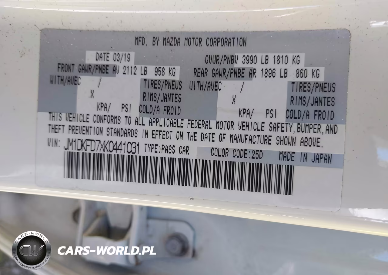 2019 Mazda Cx-3 Grand Touring VIN:JM1DKFD7XK0441031 - 9