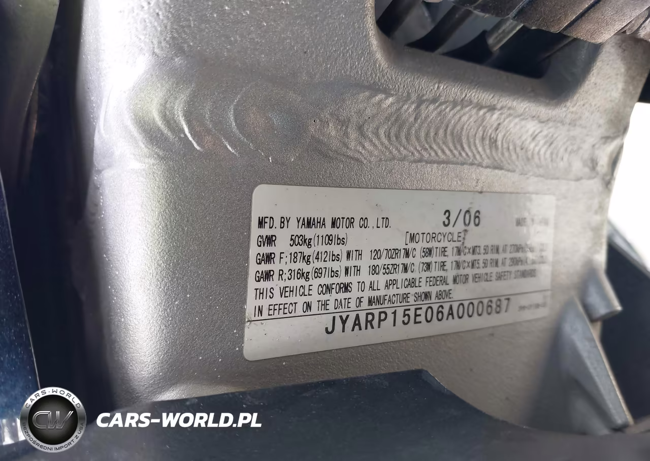 2006 Yamaha Fjr1300 VIN:JYARP15E06A000687 - 10