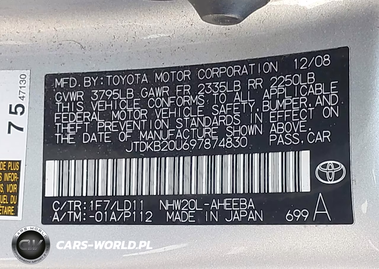 2009 Toyota Prius VIN:JTDKB20U697874830 - 9