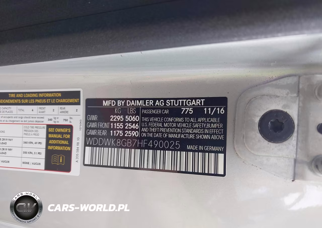 2017 Mercedes-Benz Amg C 63 VIN:WDDWK8GB7HF490025 - 9